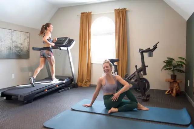 Enjoy your morning work out in our home gym.